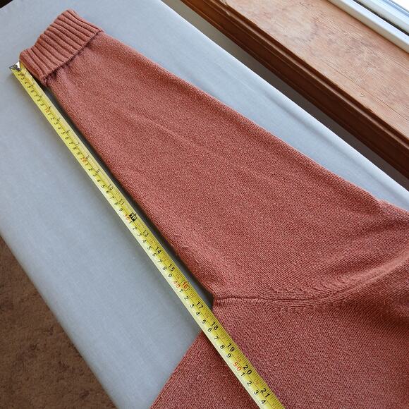 Tahari Hooded Orange Cardigan Sweater 1X pockets open front wrap long duster - Picture 12 of 12